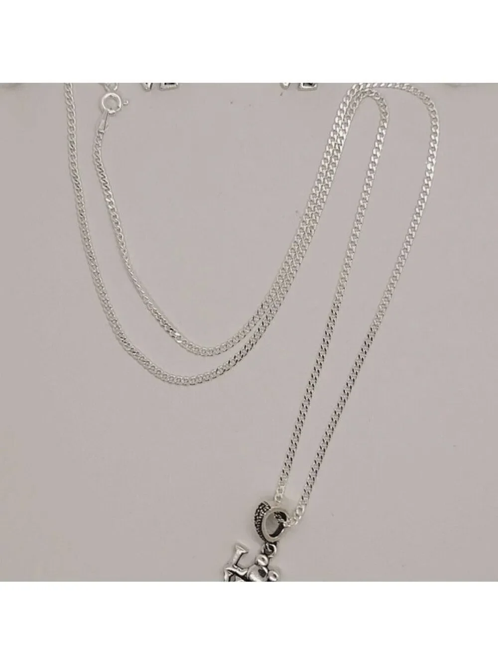 LOVE Sterling Silver Set – Necklace & Earrings with Gift Bag